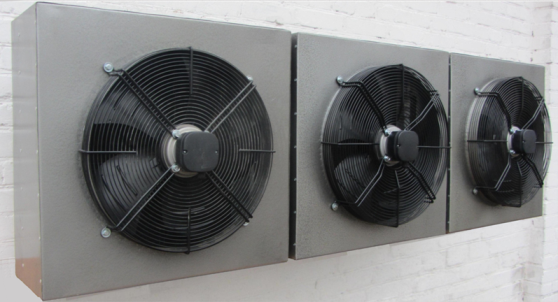 Модульные промышленные охладители с медно-алюминиевым теплообменником и осевым вентилятором